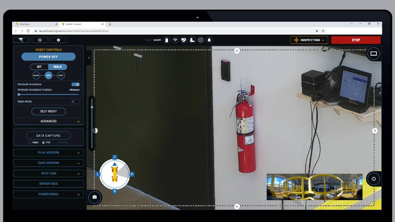 A screen capture showing a fire extinguisher correctly installed